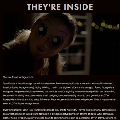 THEY'RE INSIDE Review